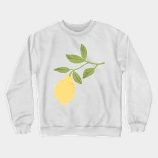 Minimalistic fresh lemon on pink Crewneck Sweatshirt